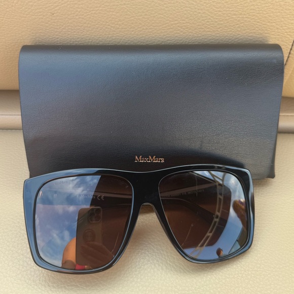 MaxMara Black Sunglasses with Case